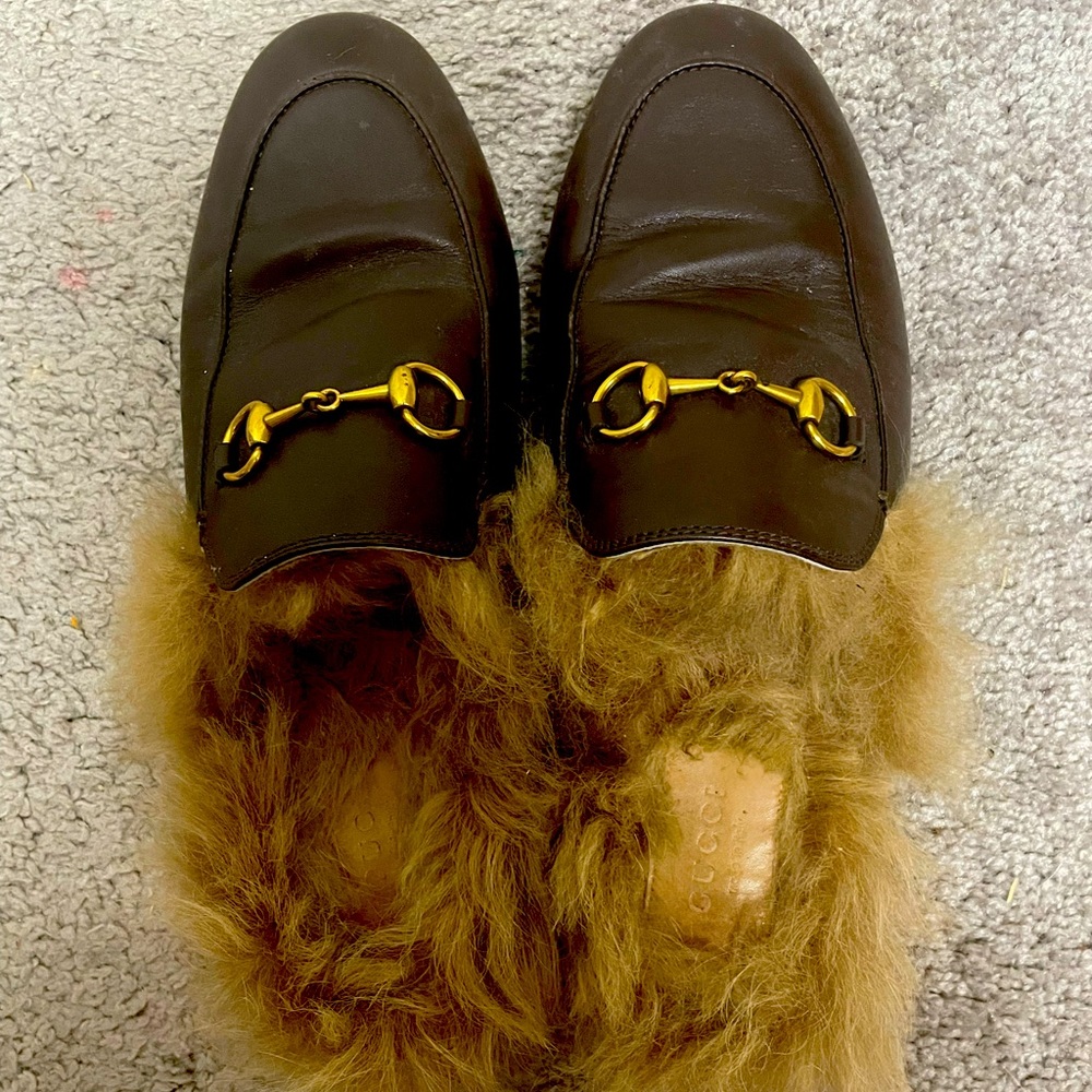 Fur Gucci Mules Size 39